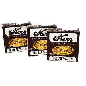 Vintage Kerr Regular Mouth Mason Canning Lids Three Pack  (36) Original Box